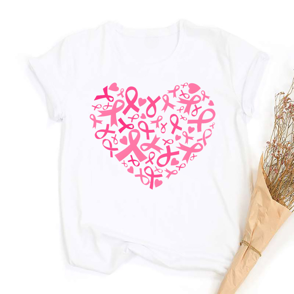 Chemises contre le Cancer du sein pour femmes ruban rose sensibilisation au Cancer du sein T-Shirt cadeaux de soins du Cancer dames T-Shirt hauts