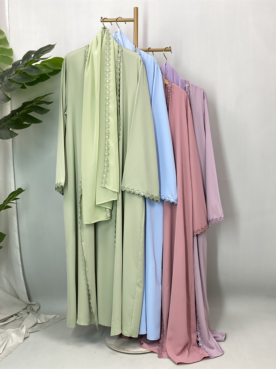 Nouvelle Abaya Ouverte 2026, Kaftan de Luxe Dubaï, Kimono Musulman pour Femme, Robe Hijab, Caftan Marocain Femme Musulmane, Vêtements Islamiques