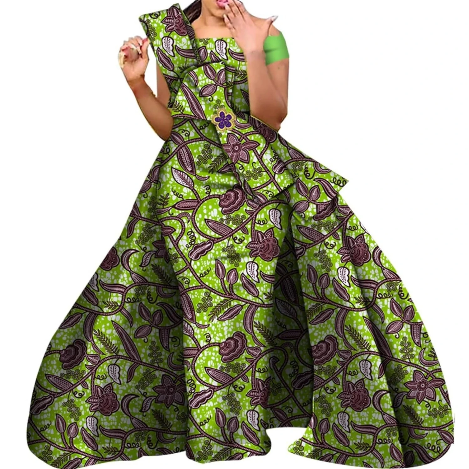 Danshiki-Robes africaines pour femmes, jupe traditionnelle, mode 100% coton, nouvelle conception, robes pour mariage, WY4630