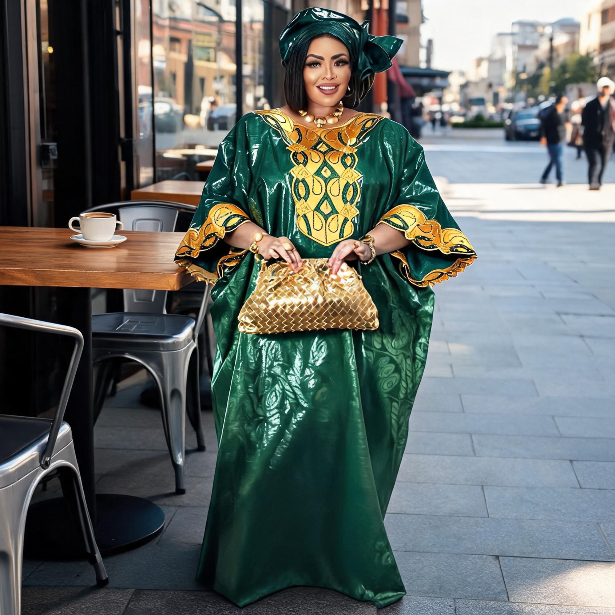 Robes africaines pour femmes grande taille, robe longue avec écharpe, design brodé Bazin Riche
