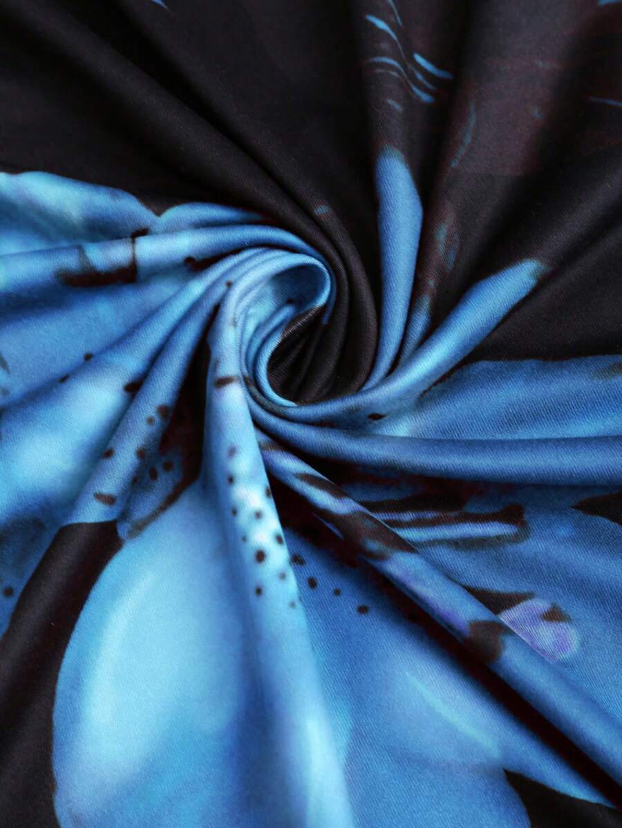 Jupe plissée trapèze pour femme, imprimé floral vintage, froncée, moulante, longue, pour l'été, les loisirs et les vacances