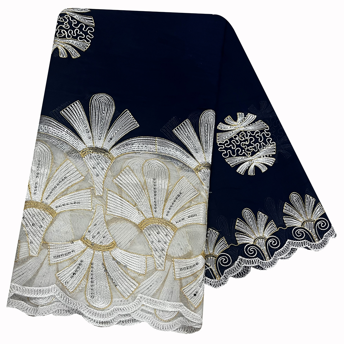 Offre spéciale nouvelle mode musulmane femmes africaines dubaï écharpe grande taille Chhain ligne broderie coton épissage avec filet femmes Hijab écharpe