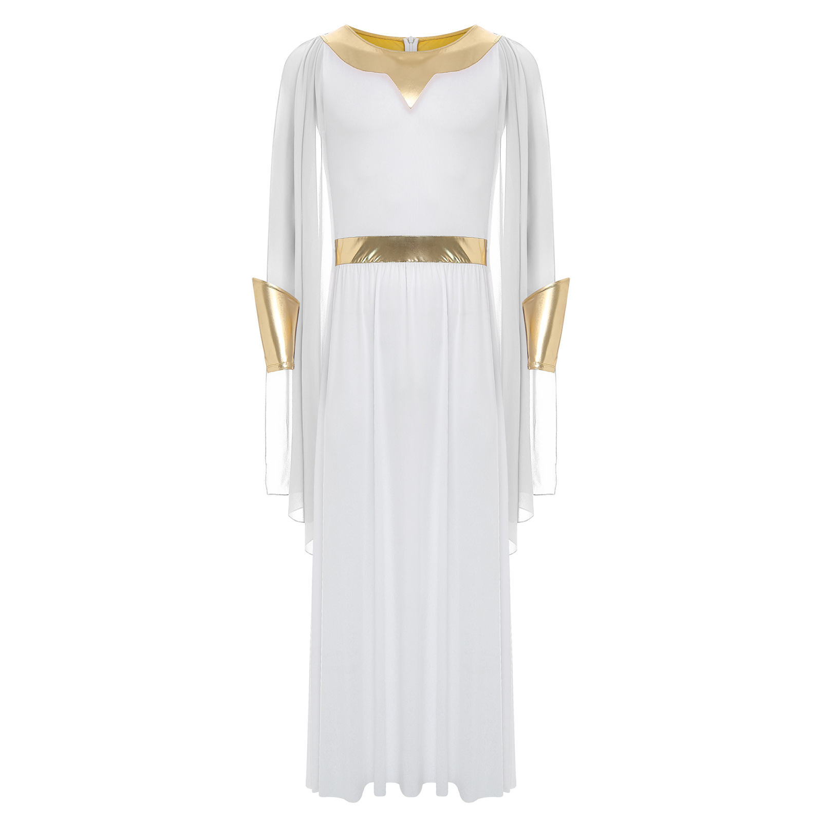 Toga romain grec ancien pour hommes, Costume de Cosplay d'halloween dieu Zeus ange prêtre, tunique sans manches avec poignets pour fête à thème