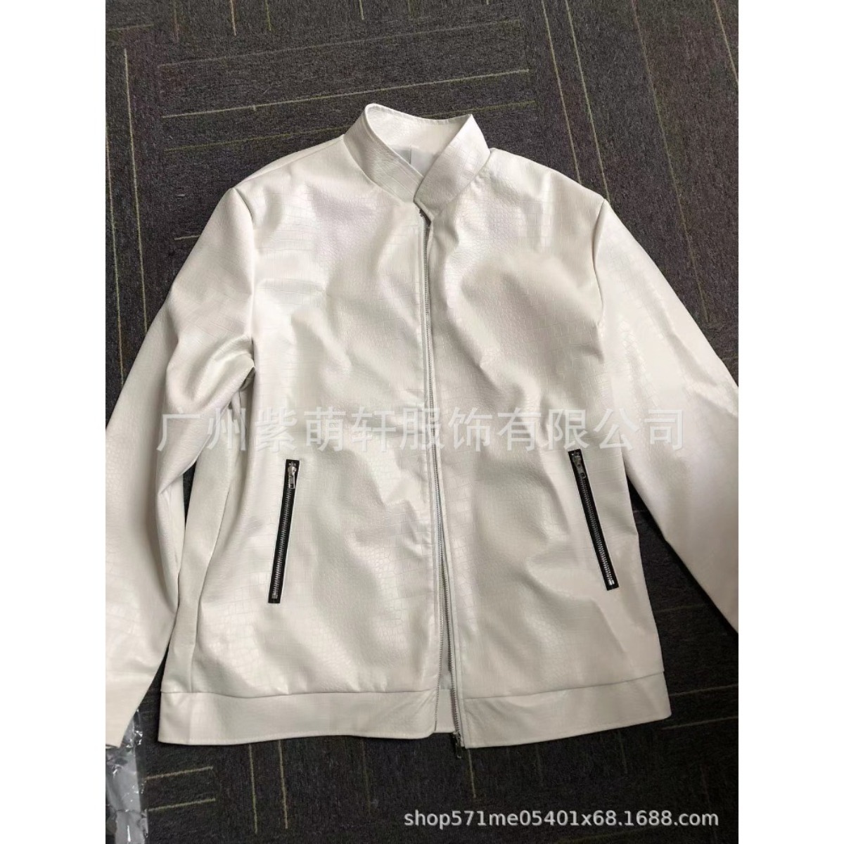 Veste Courte Homme à Col Montant et Fermeture Éclair avec Poches – Style Urbain Décontracté pour Homme – Manteau d'Extérieur Automne Hiver