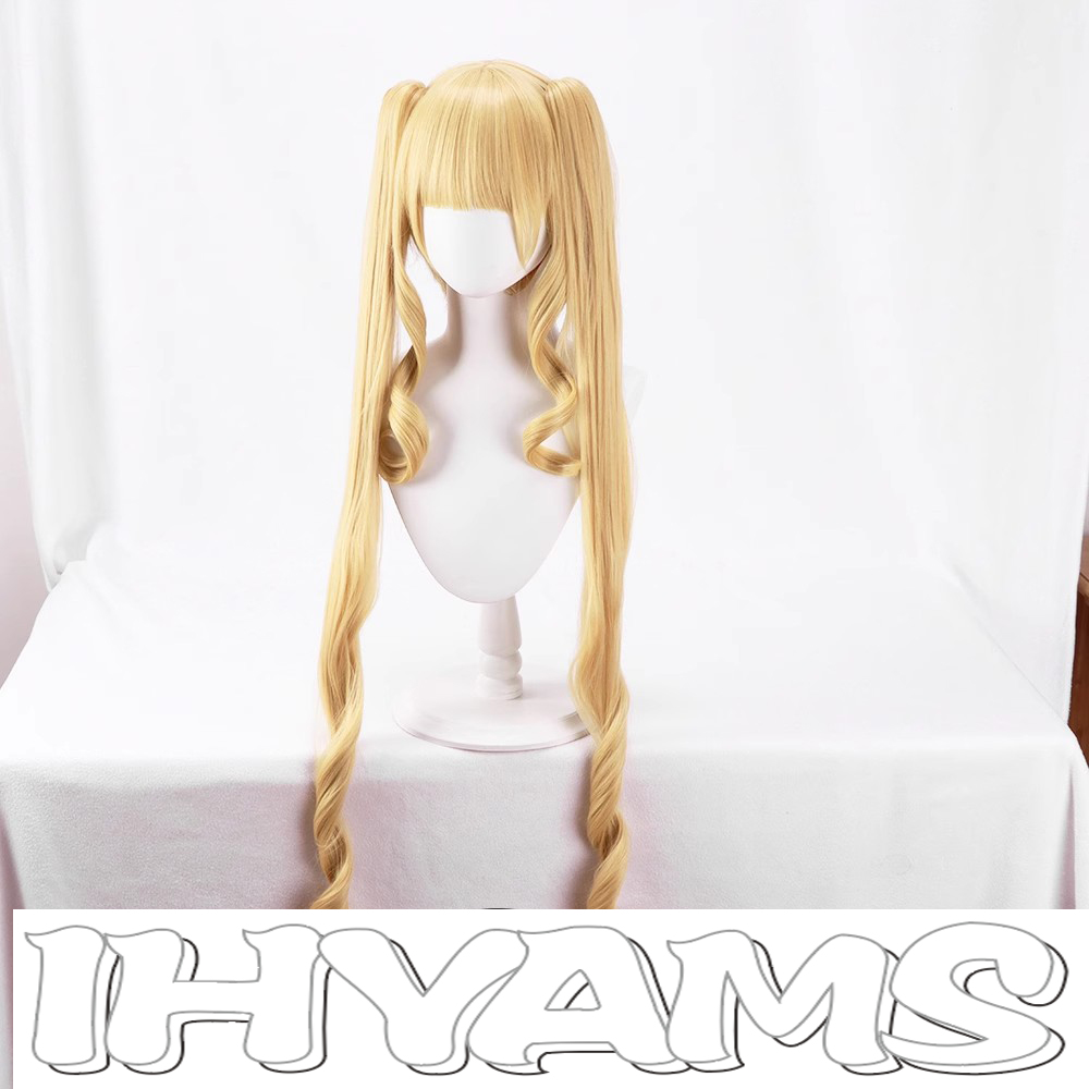 Perruques synthétiques longues bouclées dorées 100cm, perruques Cosplay Reiner Rubin, Heat 02/10/2018