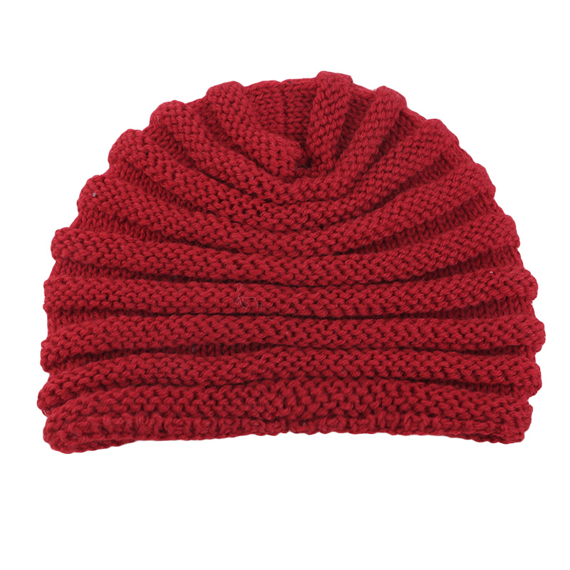 Bonnet Turban Tricoté avec Broderie Florale et Perles, Bandeau Torsadé, Bonnet Hijab Musulman d'Hiver, Bonnet Chimio, Accessoires pour Cheveux Femme
