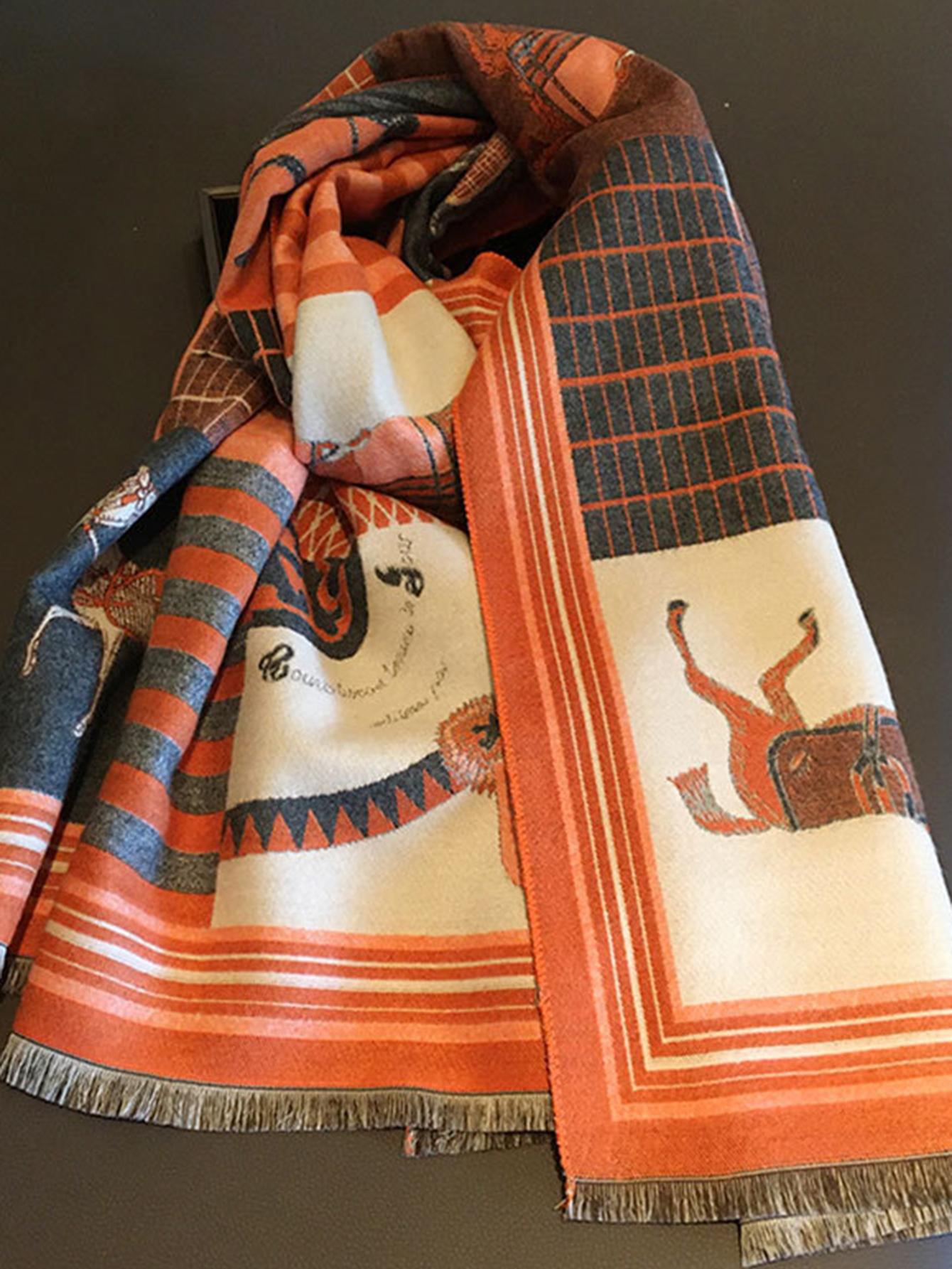 Écharpe Double face française haut de gamme, châle deux en un pour femmes, automne hiver, polyvalent, enveloppe de climatisation, épais et chaud, col Long
