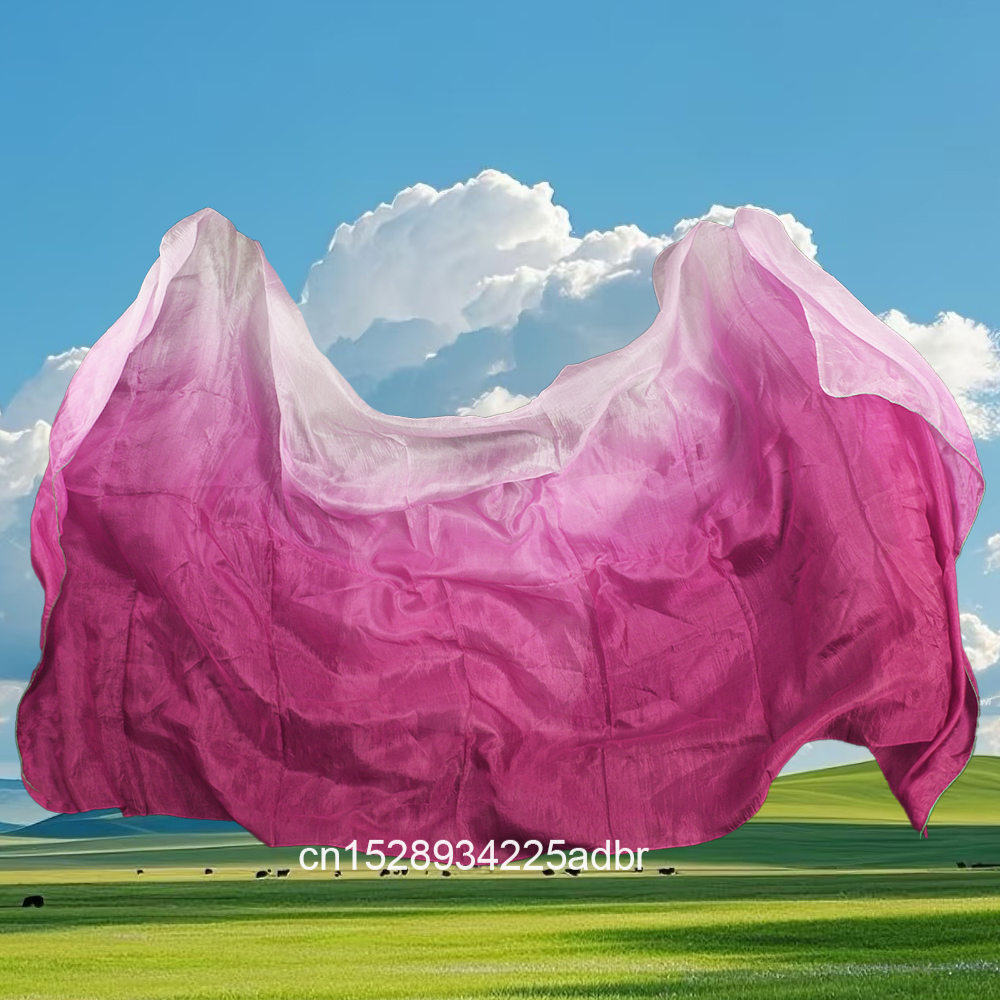 Voile de danse du ventre teint 100% pur voile de soie naturelle pour les femmes danse du ventre professionnel voiles de soie voiles de Performance sur scène