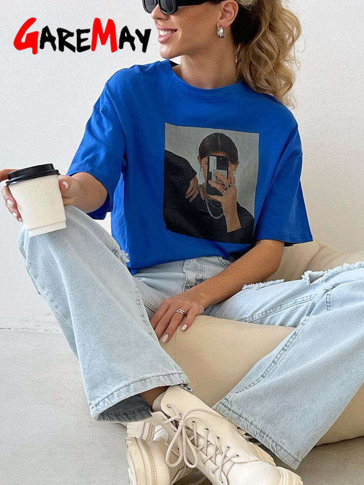 T-shirt à Manches Courtes en Coton pour Femme, Haut Basique, Décontracté, Vintage, Solide, Doux, Été 2025