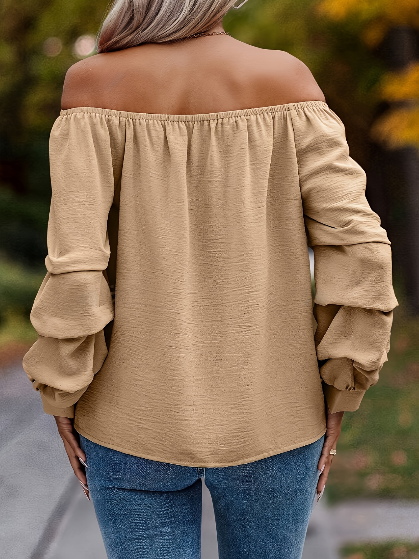 Chemise à Manches sulfpour Femme, Élégante, Décontractée, à la Mode, Couleur Unie, pour le Bureau, Printemps Été