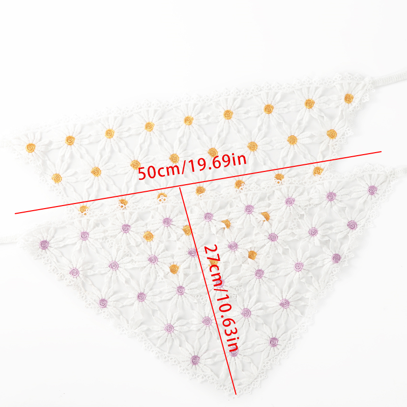 Bandeaux de sauna creux pour femmes, bandeau de cheveux AndrFlower, écharpe triangle, bandeau turban, bandana, accessoires pour cheveux à la mode, petit détruire