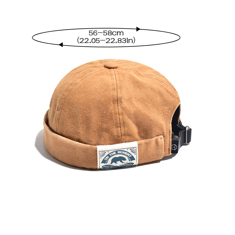 Casquette melon pour hommes et femmes, bonnet propriétaire sans bord, bonnet coréen, streetwear, hip hop, crâne, document solide, docker, mode