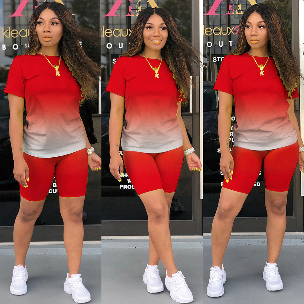 Tenues deux pièces pour femmes, ensemble court d'été, tenues 2 pièces, survêtement, survêtement pour femmes, manches courtes