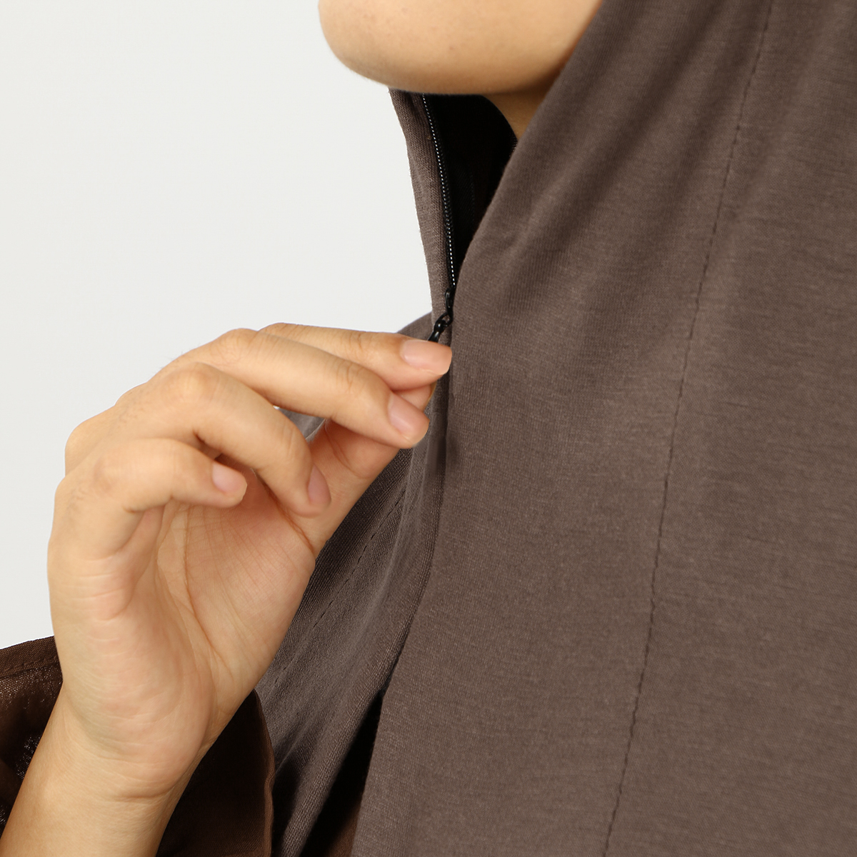 Musulman Modal Jersey instantané Hijab écharpe avec fermeture éclair solide coton femme Ramadan Hijabs ethnique Islam Turban foulard foulards