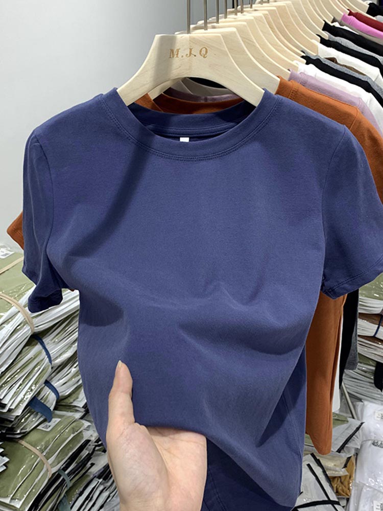 Femmes T-Shirt filles T-Shirt femme vêtements hauts coton T-Shirt femme à manches courtes printemps T-Shirt Sexy Y2k haut blanc
