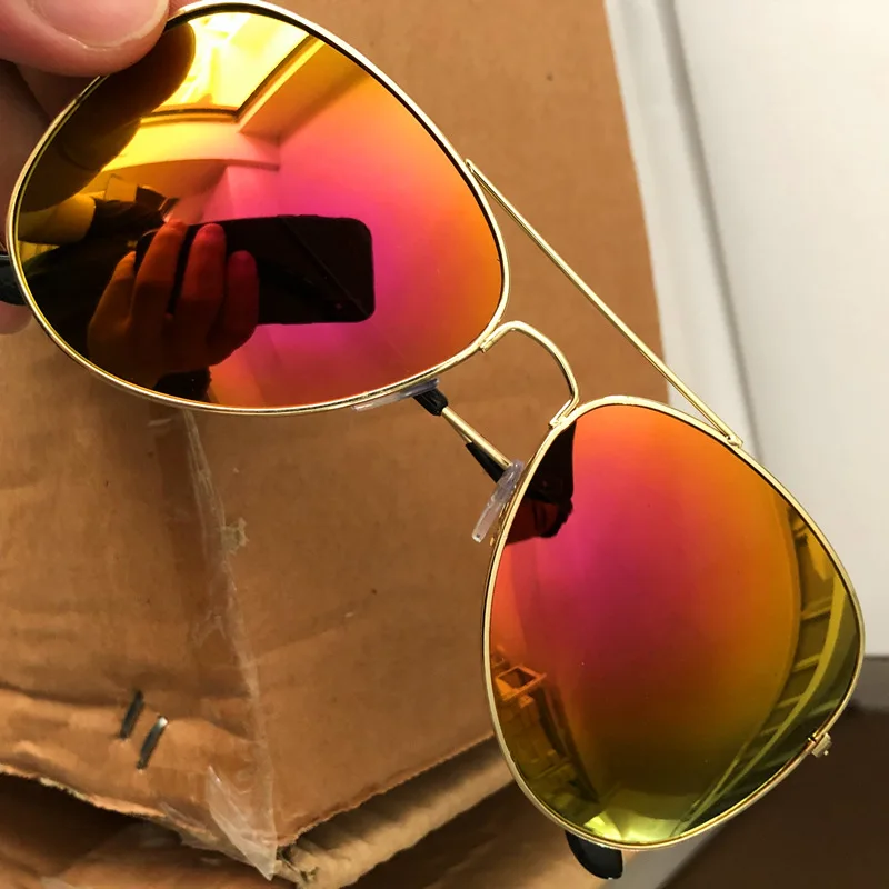 Nouvelles lunettes de soleil aviateur tendance pour hommes et femmes, lunettes de soleil métalliques pour la conduite, la pêche, lunettes de soleil de luxe de marque, lunettes de créateur UV400
