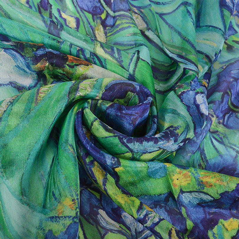 [BYSIFA] nouveau bleu vert foulard en soie châle femmes marque de mode 100% Pure soie longues écharpes automne hiver chaud cou foulard Hijab