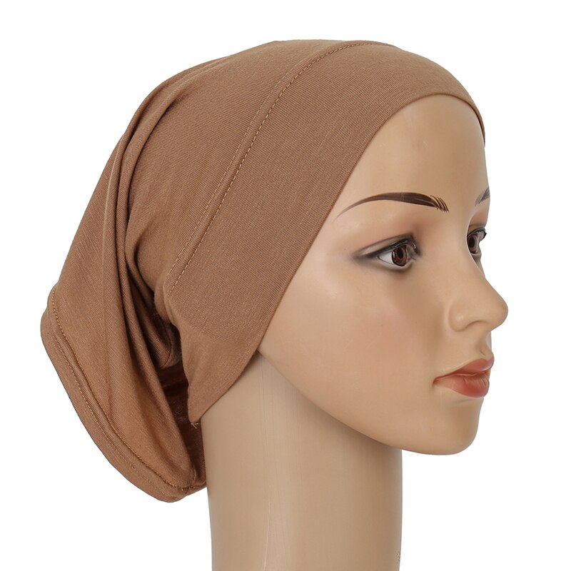 Hijabs en coton modal de haute qualité pour femmes, sous-écharpe, casquettes intérieures musulmanes, chapeau astronomique élastique, petit chapeau multi-documents, 25x22cm