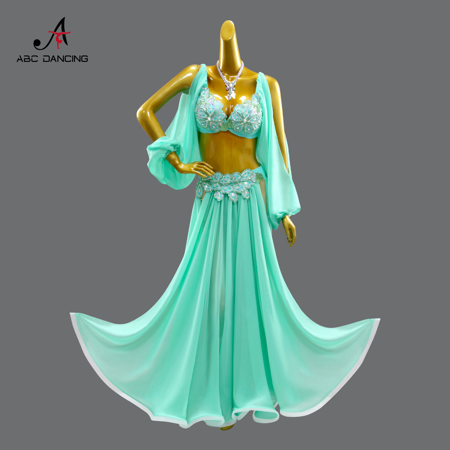 Tenue de Danse Orientale pour Femmes, Costume de Danse du Ventre, Vêtements d'Entraînement, Robe de Scène pour Filles, Robe de Bal