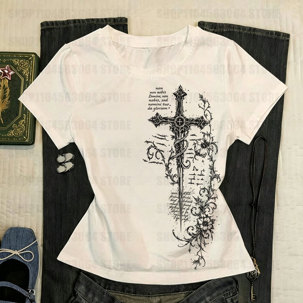 Vêtements pour femmes, vêtements vintage des années 90, Emo Kawaii, vêtements japonais Y2k, hauts, t-shirts, vêtements féminins Kpop, crop top