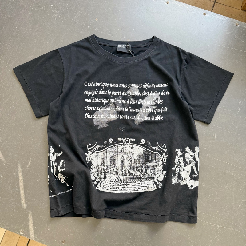 High Street – T-shirts à manches courtes pour hommes et femmes, style Hip Hop, ample, col rond, décontracté, en coton