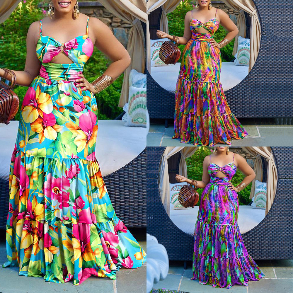 Robes africaines pour femmes, Dashiki élégant, bretelles Spaghetti, Maxi, vêtements traditionnels africains, longue, été, 2023