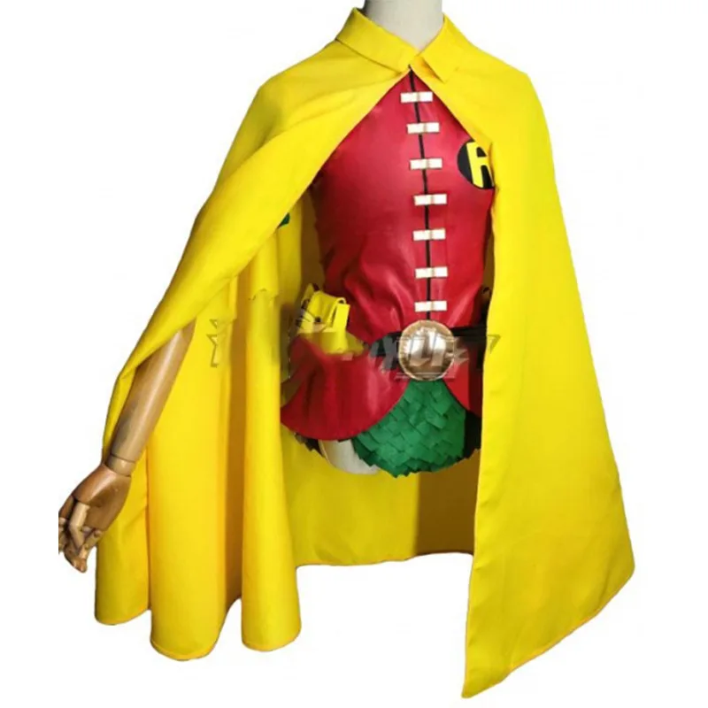 Robin film garçon merveille Cosplay Costume jaune cape vert sous-vêtements déguisement Halloween Cosplay Robin vêtements