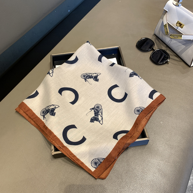 Foulard carré en soie 70x70 cm, style français haut de gamme, tendance, confortable, protection solaire, décoratif