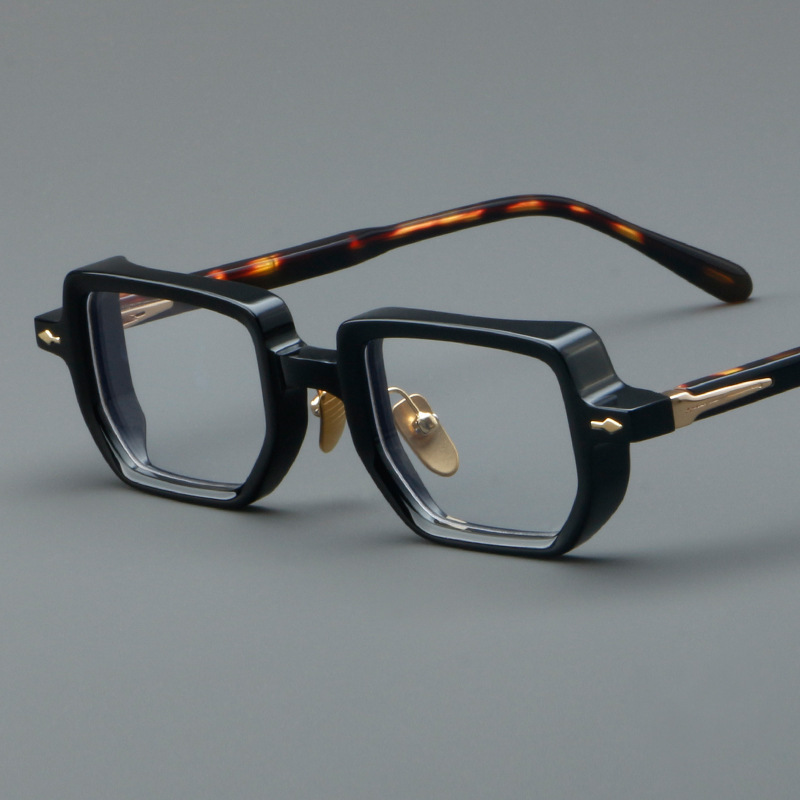 5803 lunettes cadre carré cadre plat classique écaille de tortue rétro personnalisé mode tendance hommes et femmes neutre bureau sty