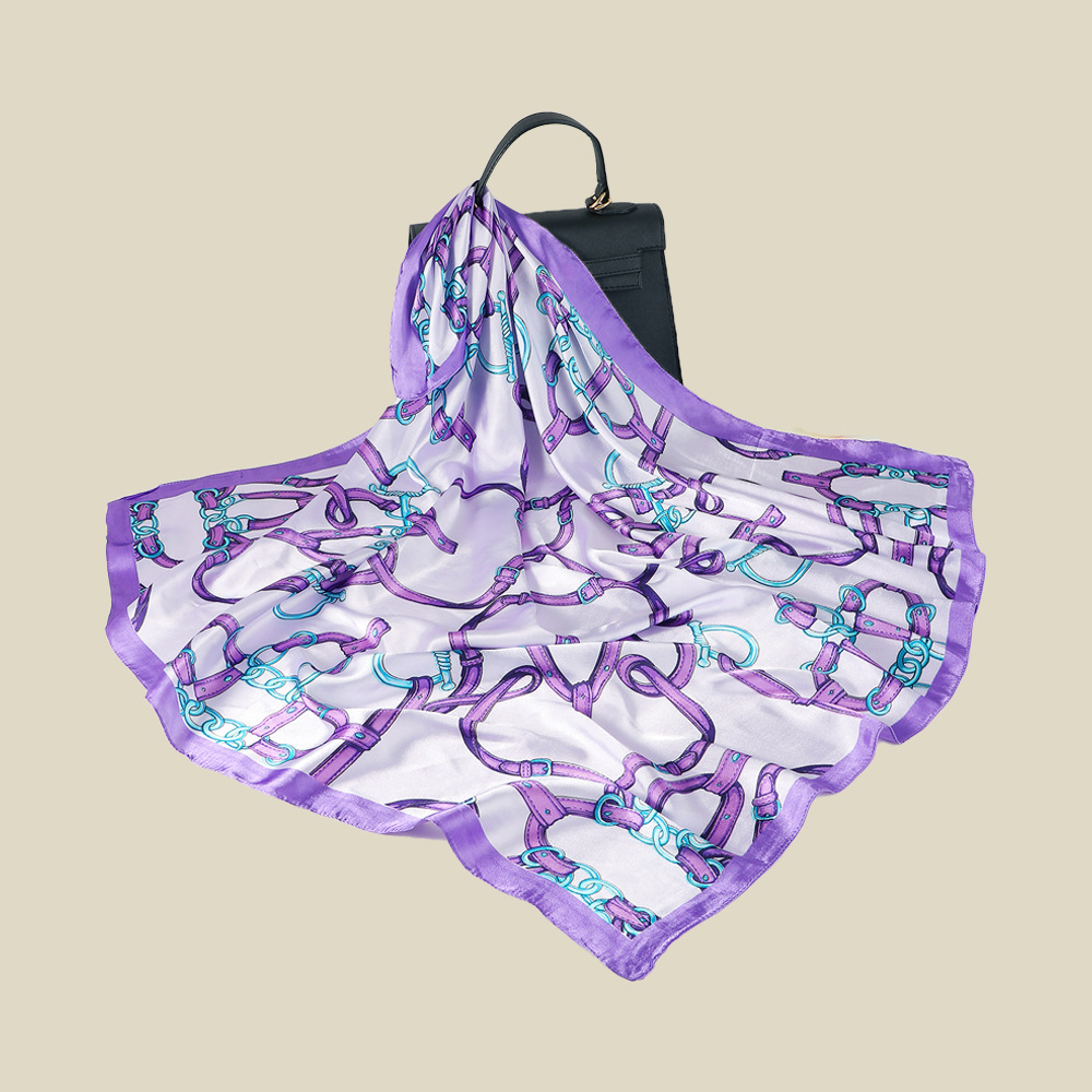 Écharpe carrée de luxe pour femmes, hijab en satin, enveloppes de mode, foulard de la présidence, bandes de cheveux pour femmes, ruban, bande de sauna, bananda, turban