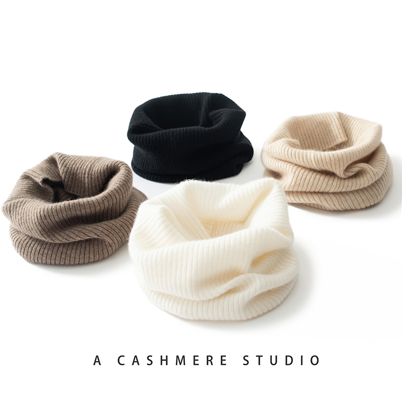 Écharpe en cachemire doux pour femme, écharpe chaude optique pour le cou, écharpe à joint torique, 100% cachemire, mode automne et hiver, nouvelle arrivée, marque pour femme, 4 couleurs