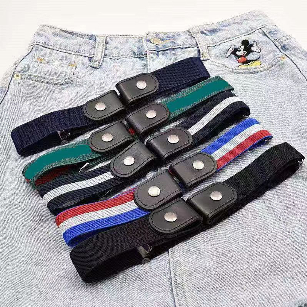 Ceinture sans boucle pour jeans, pantalons et robes, ceinture élastique extensible sans boucle pour femmes et hommes, ceinture invisible sans boucle, réglable
