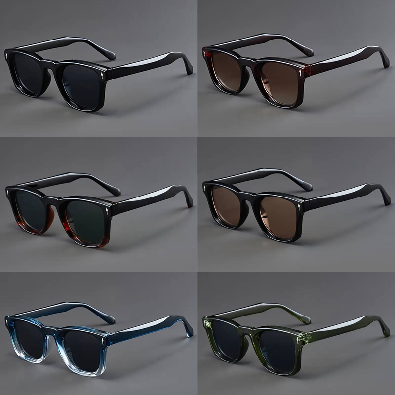 Lunettes de soleil simples pour hommes et femmes, monture carrée ultralégère, pour la conduite en plein air, Protection contre les ultraviolets