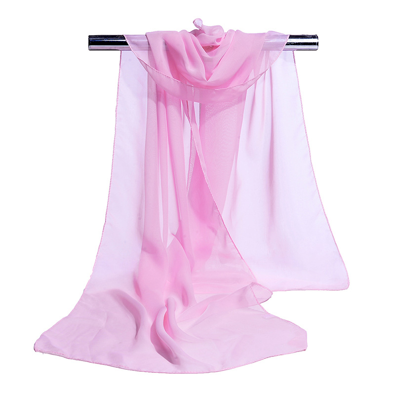 Robe de soirée de mariage pour femmes coréennes, écharpe en mousseline transparente, serviette de plage d'été, châle crème solaire, document solide, R22