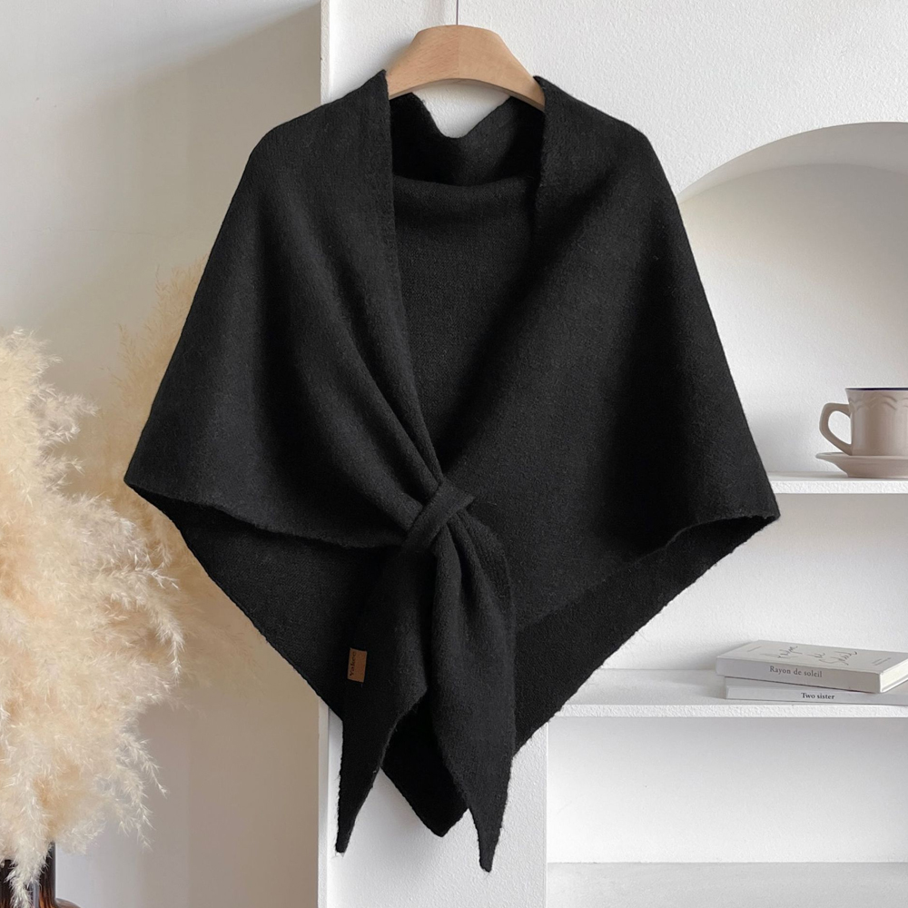 1 pièce Châle triangulaire uni de haute qualité, confortable et doux, idéal pour l'extérieur, décontracté, polyvalent, tendance, parfait
