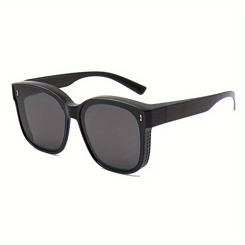 Lunettes de soleil anti-reflets à grande monture pour hommes et femmes, lunettes de soleil tendance à porter par-dessus les lunettes de vue pour la conduite, la plage et les voyages
