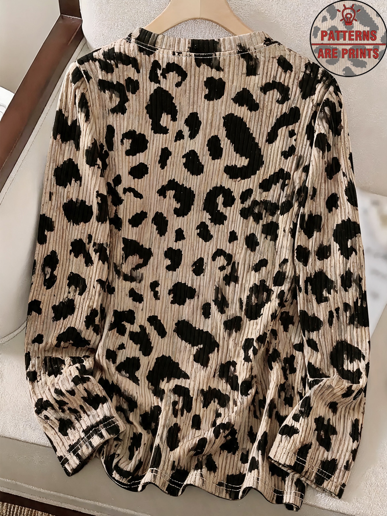 Haut à manches longues pour femmes, imprimé classique peau d'animal léopard, col rond, cadeau pour la fête d'automne, vêtement décontracté pour tous les jours, vêtements pour femmes