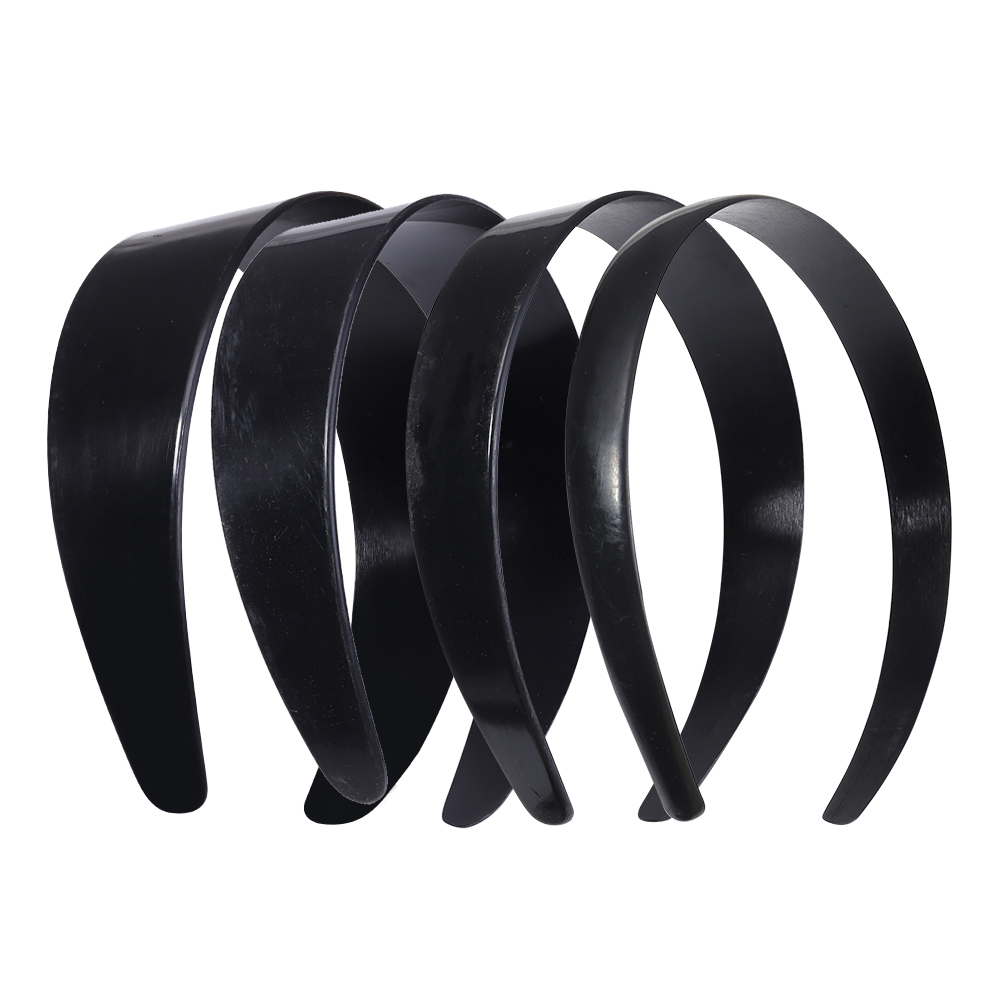 5 pièces 1.8/2.8/3.8/4.8cm de large bandeaux noirs bandeaux simples bandes de cheveux pour femmes filles bricolage à la main accessoires de décoration de cheveux