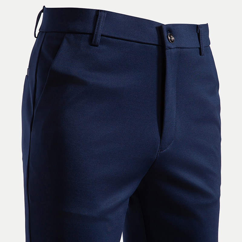 Pantalon kaki élastique pour hommes, coupe cintrée, décontracté, costume classique à la mode, pantalon de sport, printemps et été