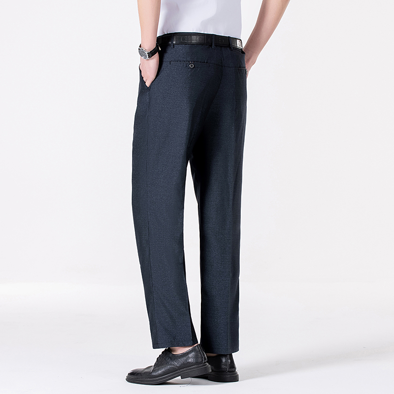 Pantalon de Costume Homme de Haute Qualité – Classique, Taille Haute, Printemps-Été-Automne – Idéal pour Tenues Décontractées et Habillées