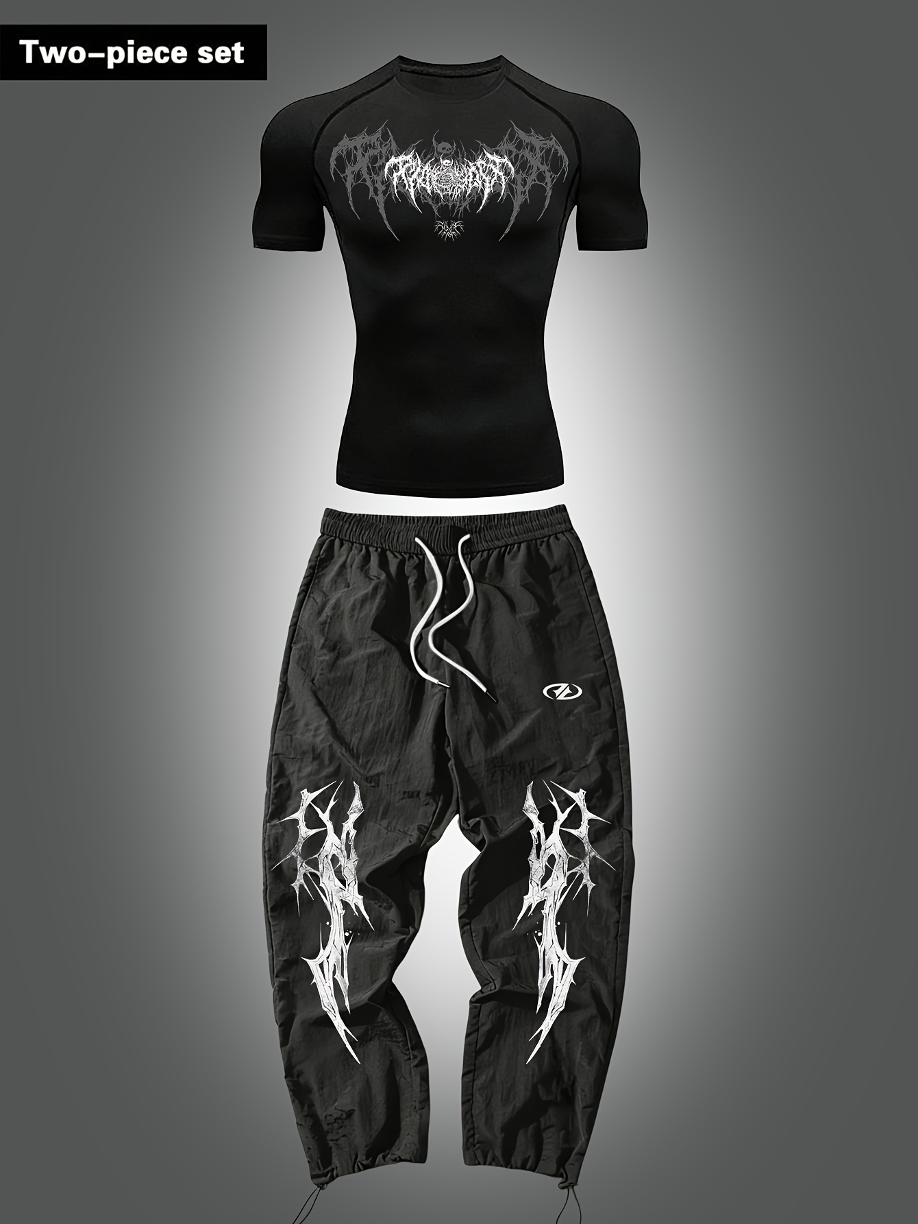 Ensemble sportif décontracté pour homme, haut à manches courtes et pantalon long, tenue streetwear confortable pour homme