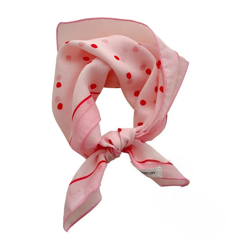 1 écharpe en soie pour femme, respirante, douce, à la mode et décorative, écharpe carrée polyvalente en coton et lin à motifs floraux.