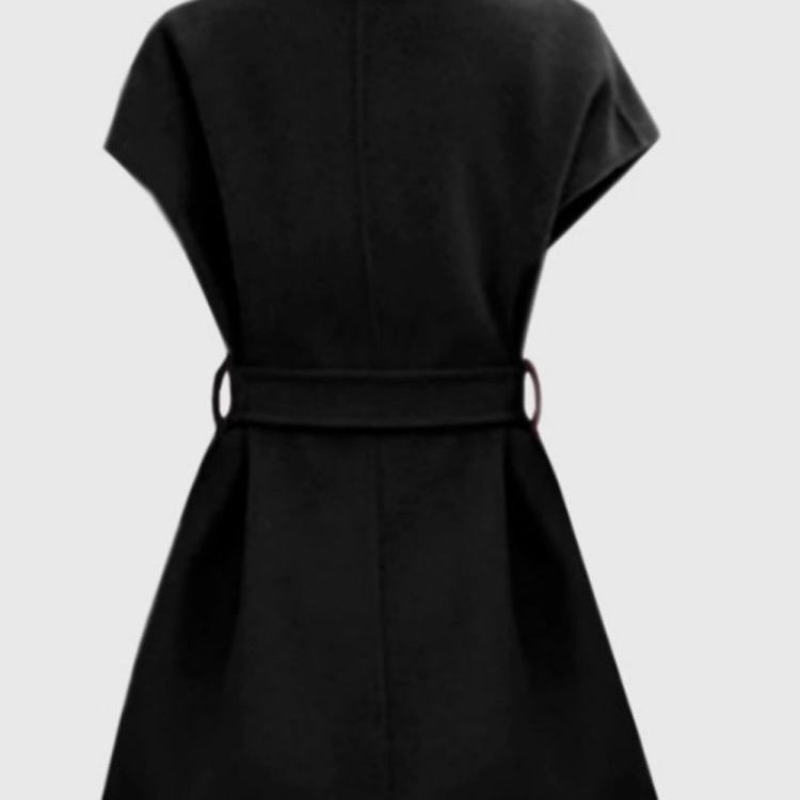 Gilet en laine à la mode pour femmes, avec veste Double face mi-longue, élégante et polyvalente à pince cheval