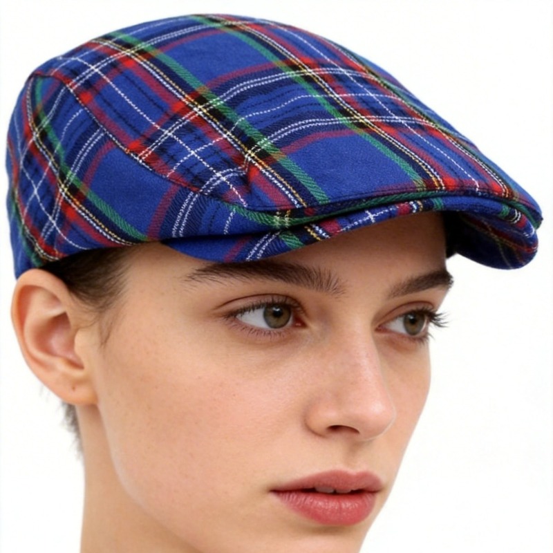Casquette Gavroche Classique à Carreaux Britanniques, Chapeau de Chauffeur Tendance pour Hommes et Femmes, Design Unisexe Élégant, Casquette Plate Réglable, Bérets Hip Hop