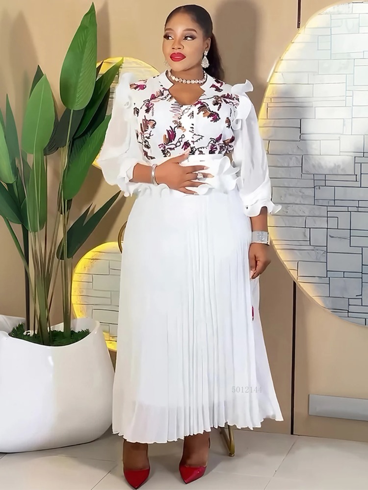 Robes longues en mousseline de soie printemps 2026, élégantes, pour femmes, mariage, fête d'anniversaire, robe plissée maxi, vêtements africains, abaya Dubaï, kaftan