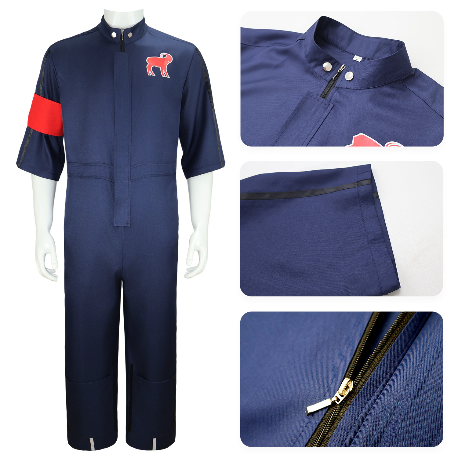 Costume de cosplay Joey, tenue Jordison Fantasia, combinaison de groupe, cosplay noué, combinaison rouge et bleue, costume de carnaval d'Halloween pour hommes