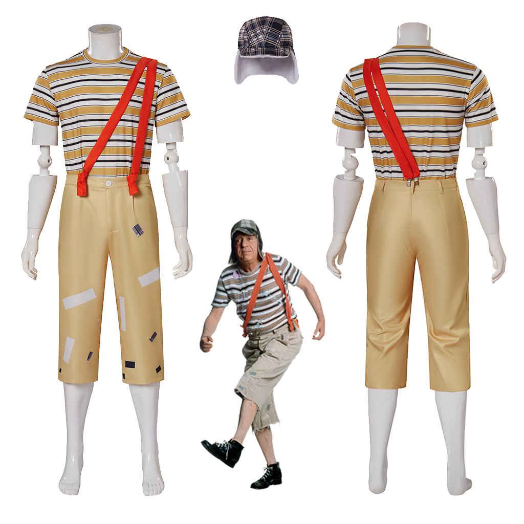 El Chavo Costume tenues fantaisie mexique TV Del Ocho jeu de rôle haut pantalon avec chapeau ensemble hommes Halloween carnaval Performance tenues