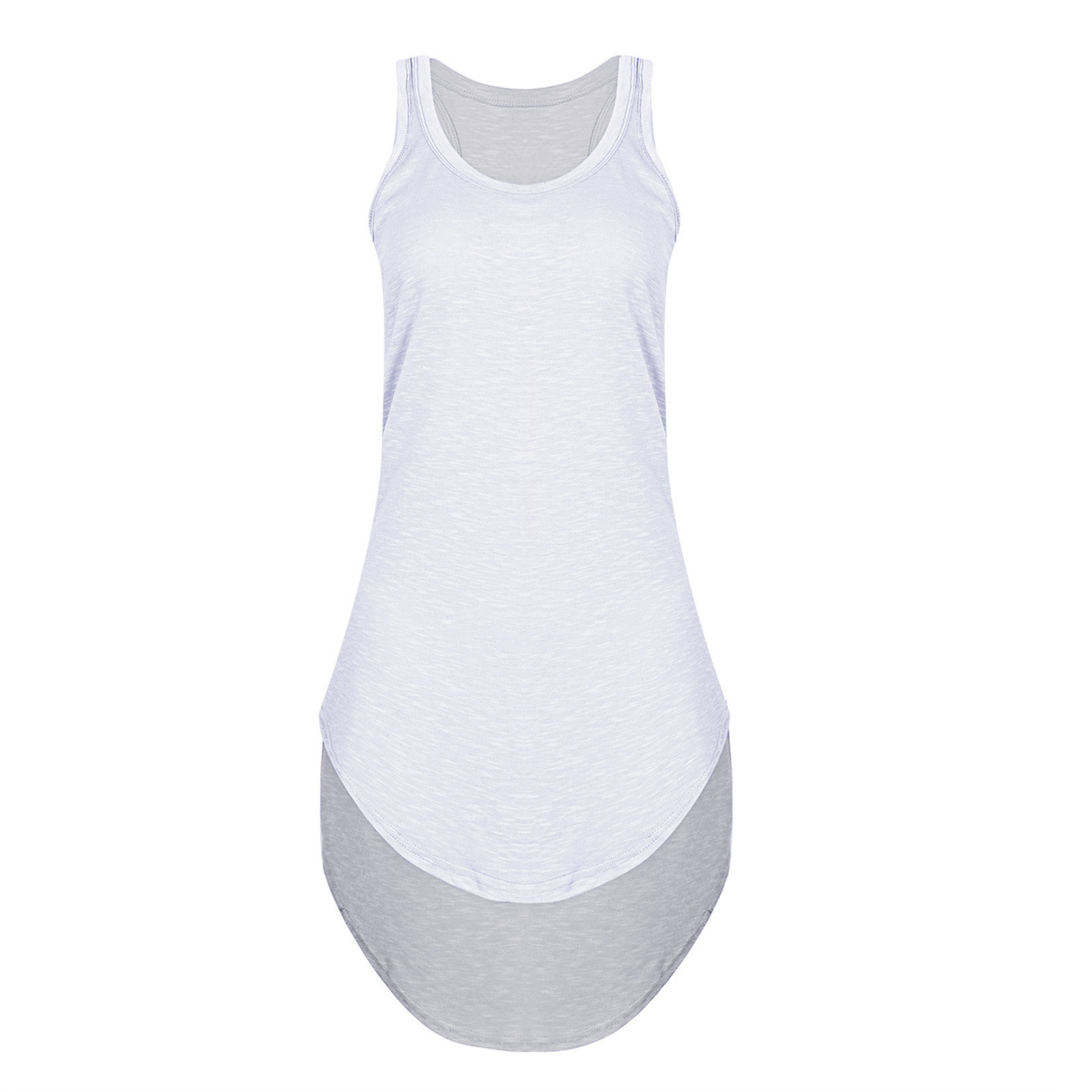 Robes d'été décontractées pour femmes, mini robe en coton, grande taille, document solide, col en U, patients, robe de douche