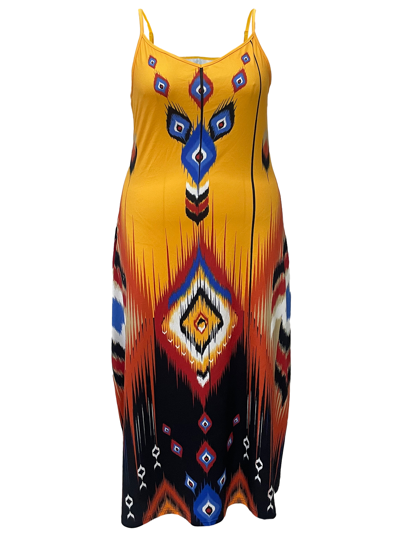Robe sans bretelles imprimée grande taille pour femmes printemps été robe sans manches décontractée grande taille vêtements pour femmes