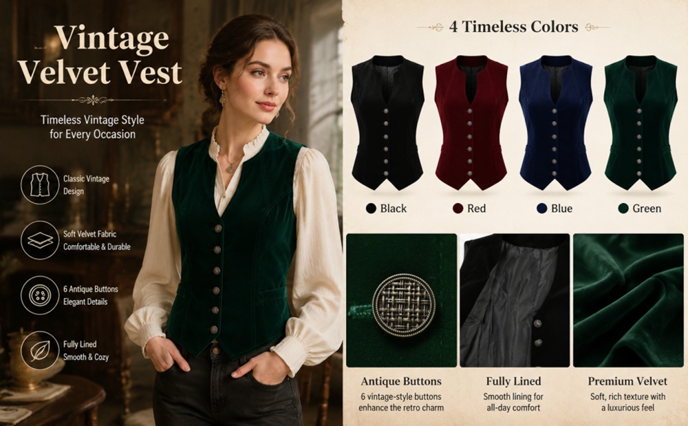 Gilet en velours Vintage pour femmes, col en V, court, sans manches, hauts décontractés, veste ajustée régulière